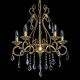 Suspension laiton elegance 5 ampoules 86 cm 