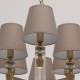 Suspension laiton neoclassic 8 ampoules 89 cm 
