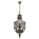 Suspension marron country 9 ampoules 210 cm