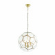 Suspension miele, laiton antique et verre