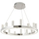 Suspension modern, chrome et acrylique, rond