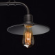 Suspension noire loft 2 ampoules 75 cm 