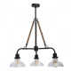 Suspension noire loft 3 ampoules 96 cm
