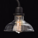 Suspension noire loft 3 ampoules 96 cm 