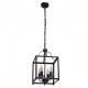 Suspension noire loft 4 ampoules 100 cm