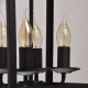Suspension noire loft 4 ampoules 100 cm 