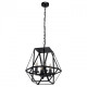 Suspension noire loft 4 ampoules 105 cm