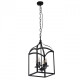 Suspension noire loft 4 ampoules 118 cm