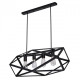 Suspension noire loft 4 ampoules 89 cm
