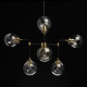 Suspension noire loft 8 ampoules 143 cm 