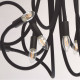 Suspension noire megapolis 9 ampoules 110 cm 