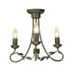 Suspension olivia, noir / or, 3 ampoules