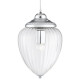 Suspension pendant, en chrome et verre