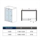 Porte de douche coulissante en verre anticalcaire 8 mm installation en niche - Dimensions au choix 