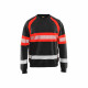 Sweat-shirt haut visibilité blaklader - Coloris et taille au choix Noir-Rouge