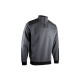 Sweat col camionneur bicolore - LMA - Gris/Noir - 8092-L