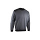 Sweat col rond bicolore - LMA - Gris/Noir - 8093-S