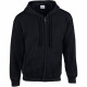 Sweat-shirt homme zippé à capuche gildan heavy blend - Coloris et taille au choix Noir