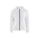 Sweat zippé à capuche 33632526 - Taille au choix Blanc-Gris foncé