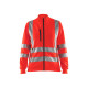 Sweat zippé haute-visibilité femme 33081974 - Couleur au choix Rouge-fluo