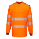 T-shirt de travail manches longues haute visibilité bicolore portwest pw3 - couleur au choix Orange-Marine