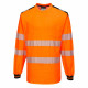 T-shirt de travail manches longues haute visibilité bicolore portwest pw3 - couleur au choix