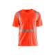T-shirt col V haute-visibilité anti-UV 33861013 - Couleur au choix Rouge-fluo