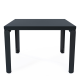 Table basse carrée DECO-GEM, Cristal. A monter soi-même. L.60 x P.60 x H.42.2 cm Noir
