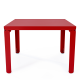 Table basse carrée DECO-GEM, Cristal. A monter soi-même. L.60 x P.60 x H.42.2 cm Rouge