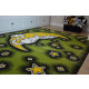 Tapis kids chat vert c414 - Dimension au choix 