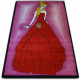 Tapis kids princesse rose c425 - Dimension au choix