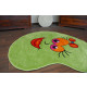 Tapis peint cercle - 1552 vert cercle - Dimension au choix 