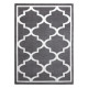 Tapis sketch - f730 gris et blanc trèfle marocain trellis - Dimension au choix 