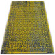 Tapis vintage fleurs 22209/025 jaune - Dimension au choix