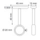 Support tube chromé Ø 20 mm MANART avec vis - M794CR+V 