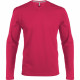 Tee-shirt de travail col v manches longues kariban 100% coton - Taille et coloris au choix Rose