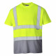 Tee-shirt haute visibilité portwest bicolore - Taille et coloris au choix Jaune-Gris