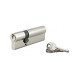 Cylindre de serrure double entrée SA, 30 x 60 mm, anti-arrachement, nickel, 3 clés - 1 pièce - THIRARD - 00016391