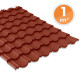 Tôle imitation tuiles emboîtable - iris® - Coloris et dimensions au choix