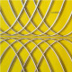 Papier peint intissé vinyle - Effet 3D - Modèle tourbillon jaune 