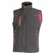 Gilet de travail sans manches femme universe lady - gris / violet - Taille au choix