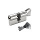 Vachette / assa abloy - cylindre de sureté à bouton 30 x 30 profil européen en laiton nickelé série v5