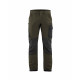 Pantalon maintenance stretch 4D  14221645 Vert kaki-Noir