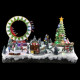 Village de noël lumineux : parc d'attraction / fête foraine avec grande roue