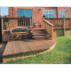 Vis terrasse bois tête cylindrique réduite double filet torx inox a4 6x50 boîte de 100 pièces 