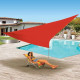 Voile d'ombrage triangulaire 3.6 x 3.6 x 3.6 m Ose (couleur au choix) Rouge