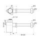 Wirquin 30717918 siphon design triangulaire en laiton chromé réglable