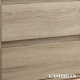 Ensemble meuble de salle de bain 100cm simple vasque + colonne de rangement tiris - cambrian (chêne) 