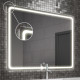 Meuble de salle de bain simple vasque - 3 tiroirs - palma et miroir led veldi - blanc - 60cm 