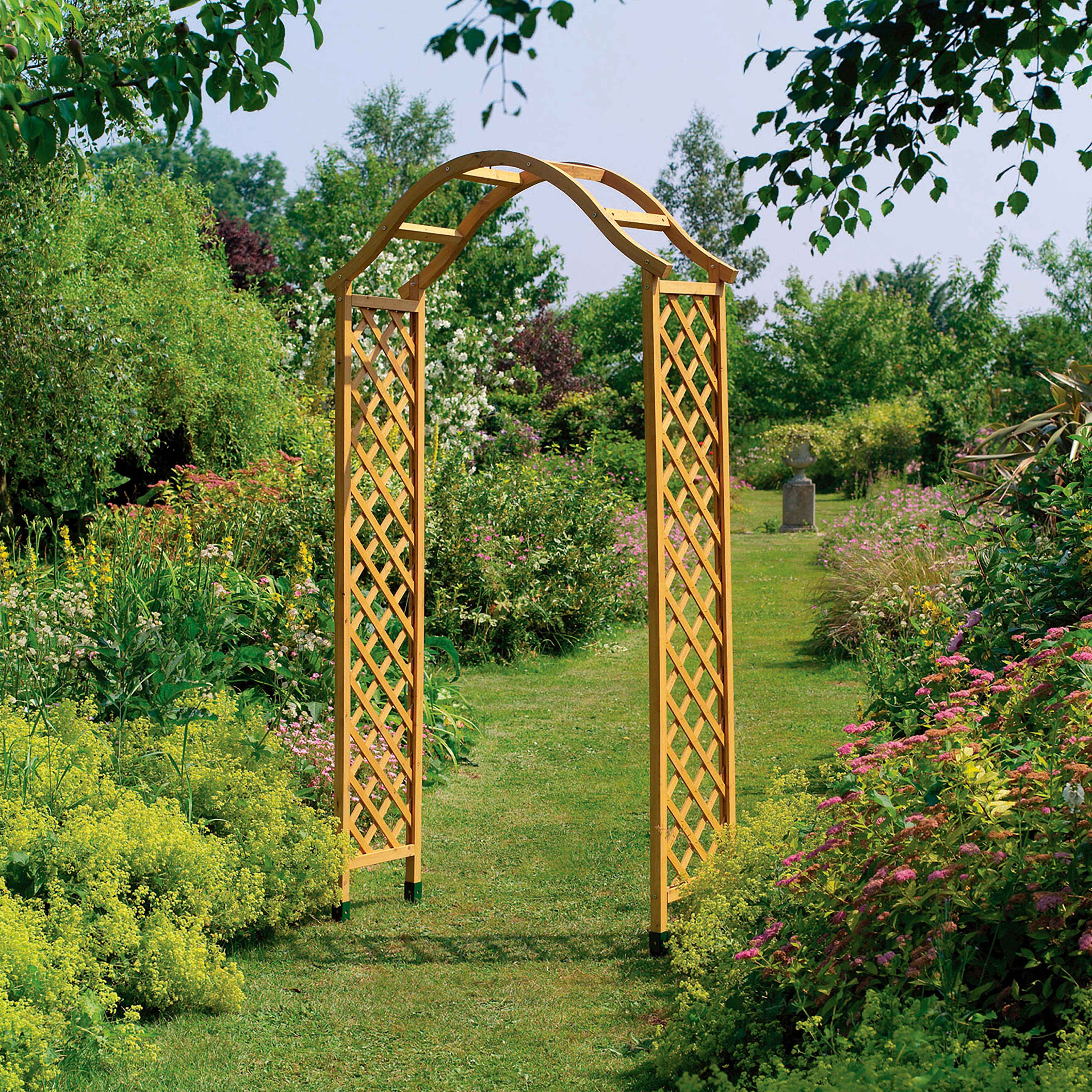 arche de jardin treillis bois h 2 2m distriartisan